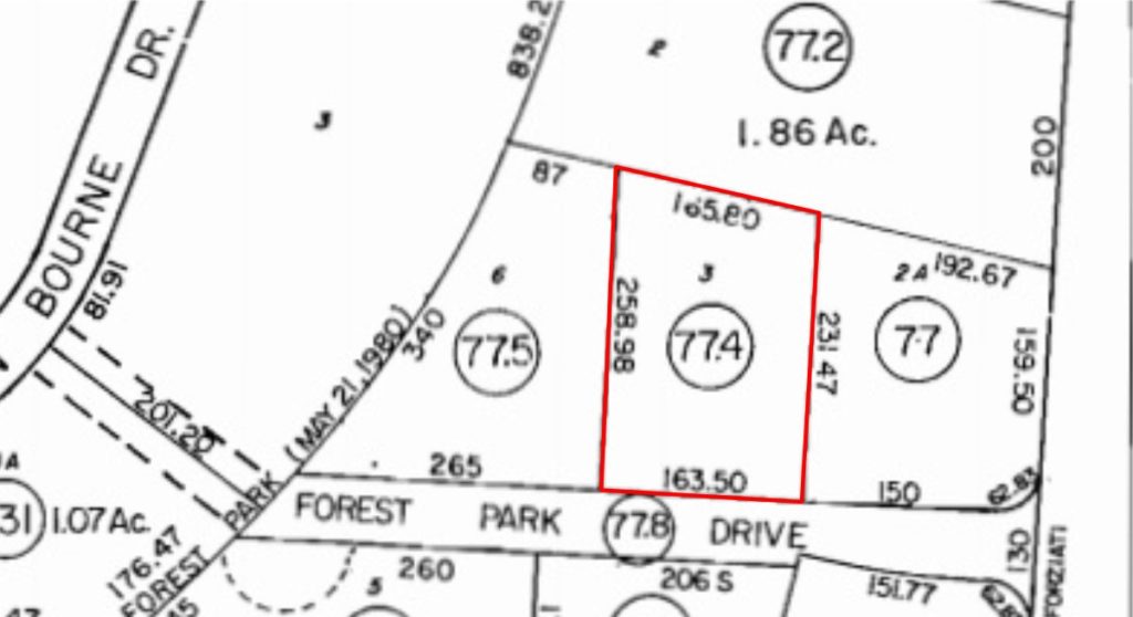 land plot aerial map