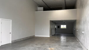Interior view of Unit 2 contractor bay at 68 Mercantile Way, Mashpee, MA